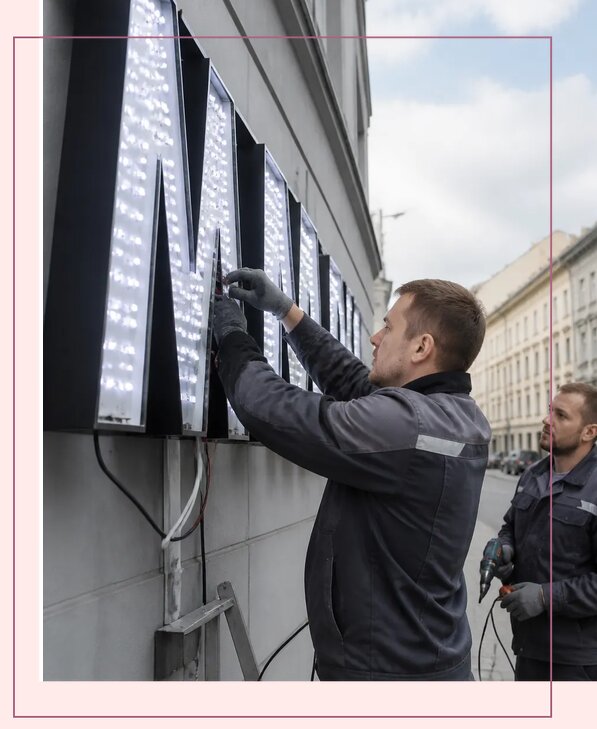 Изготовление и монтаж светодиодных LED вывесок в Ржеве