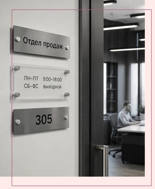 Офисные таблички на дверь в Ржеве по цене от 5037 р. | Аванза-Ржв